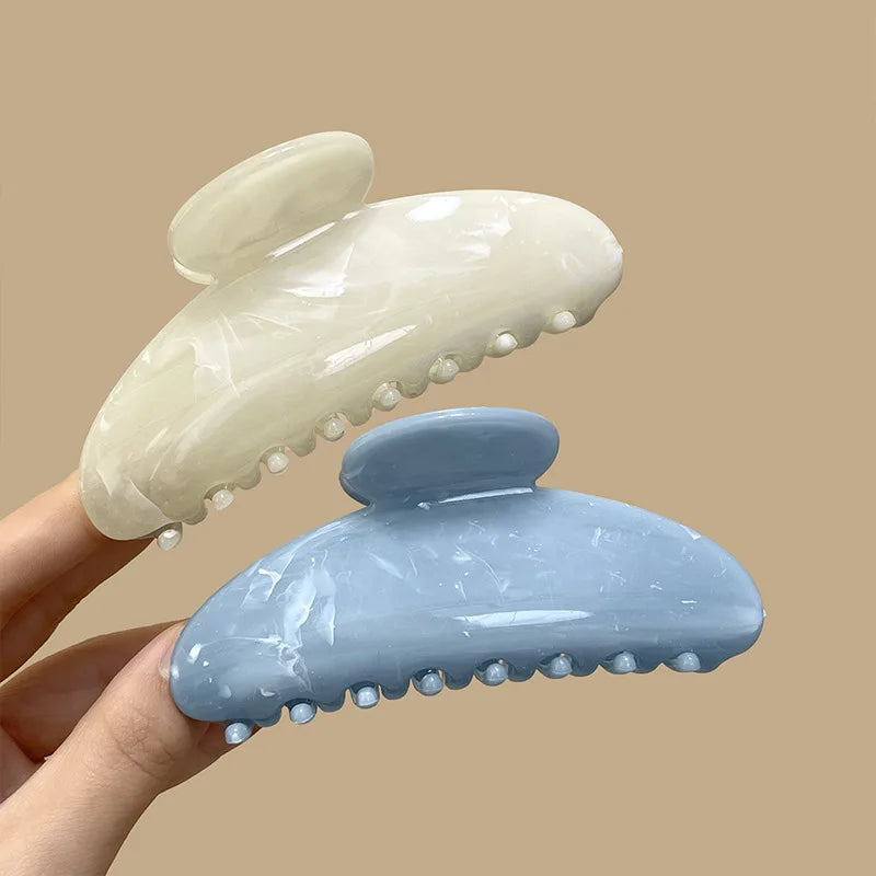 Korean Hawaiian Floral Hair Claw Clips for Women - Trendy Beach Hair Accessories