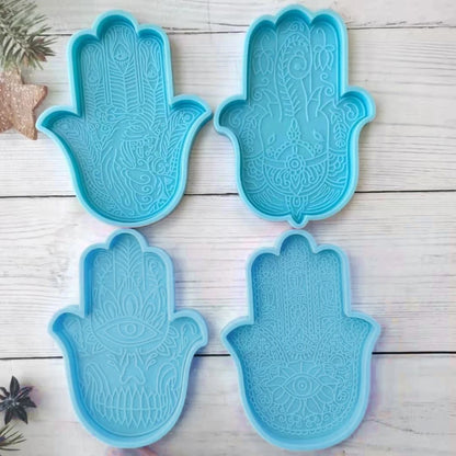 Fatima Hand Silicone Mold for DIY Epoxy Resin Coasters and Trays