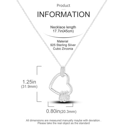 925 Sterling Silver Heart Chain Necklace for Women with Luxury Dog Paw Design Jewelry Gift KTN010