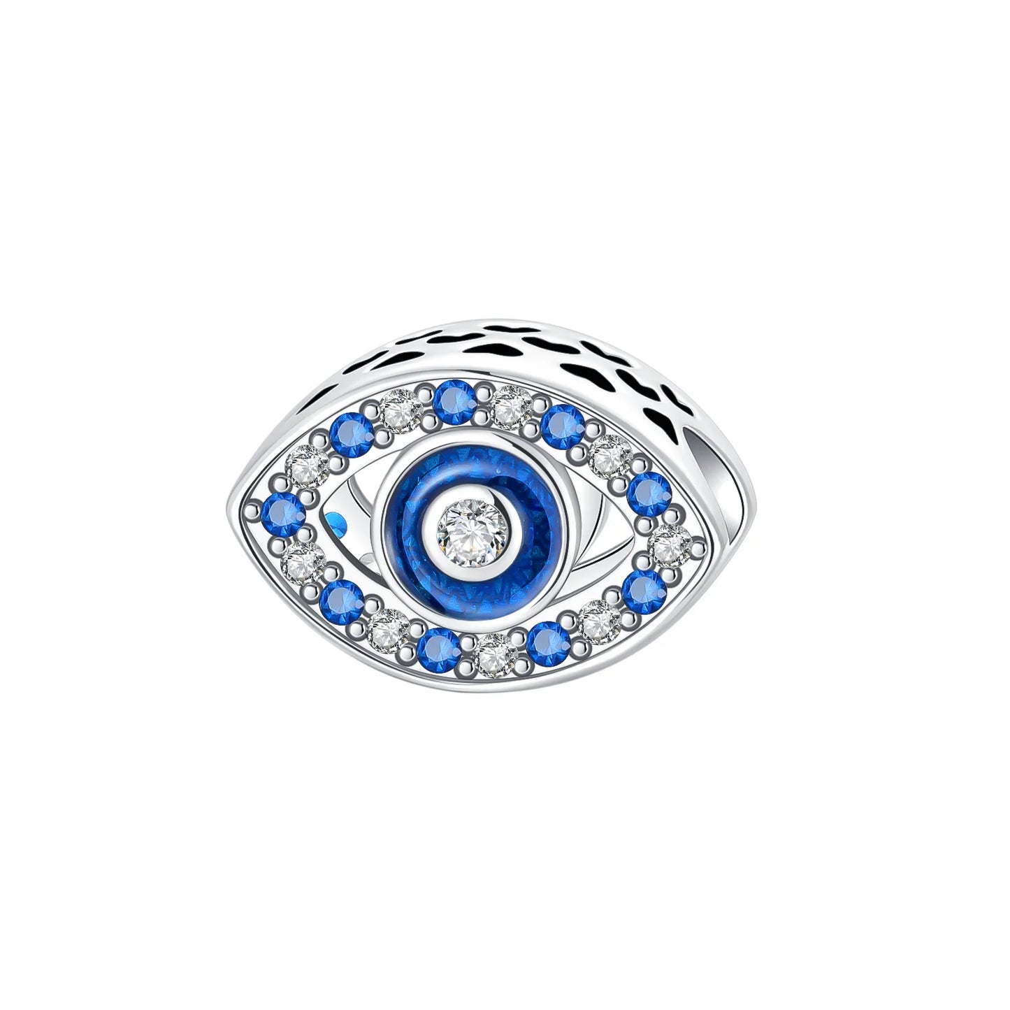 925 Sterling Silver Blue Evil Eye Jewelry Set With Zircon Charms Pendant Ring Earrings For Bracelet Necklace Gift