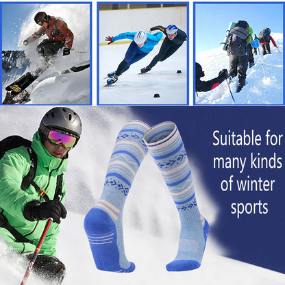 Womens Wool Knee High Thermal Ski Socks For Winter Outdoor