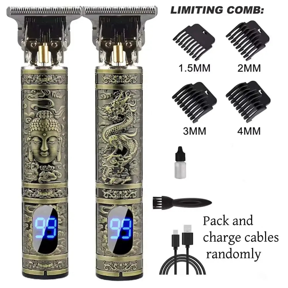 LCD Display T9 Electric Hairber Shaver Trimmer for Men