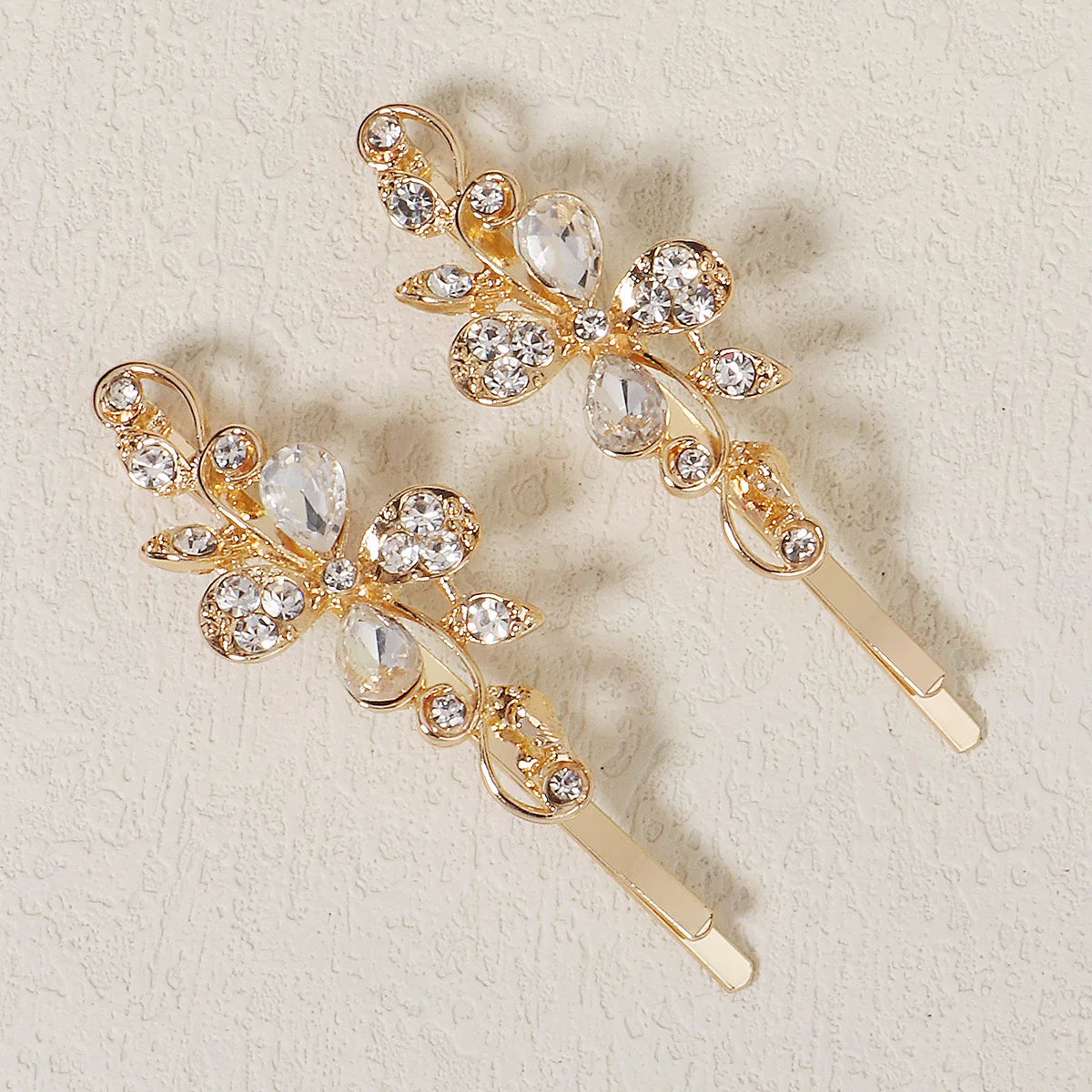 Elegant Bridal Rhinestone Hairpins For Women With Cubic Zirconia Gems