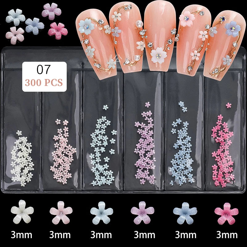 Kawaii Lollypop 3D Nail Art Charms Set with Resin Butterfly and Bear Rhinestones