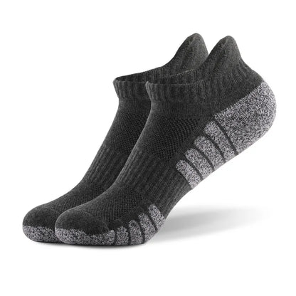 Cotton Thickened Low Cut Running Socks Breathable Mesh