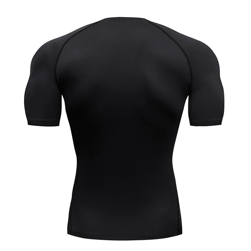 2024 Mens Spider Print Compression Shirt Quick Dry Breathable Gym Running Jersey Short Sleeve