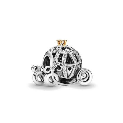 925 Sterling Silver Blue Moon Butterfly Heart Zircon Beads Charms for DIY Necklace and Bracelet Jewelry Gifts for Women