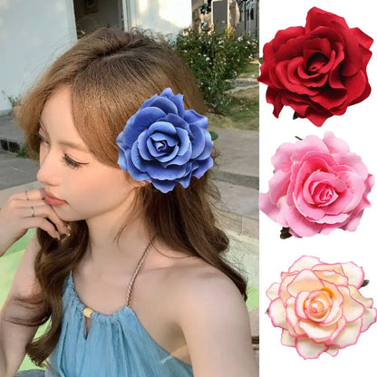 Bohemian Rose Floral Hairpin for Weddings and Beach Getaways