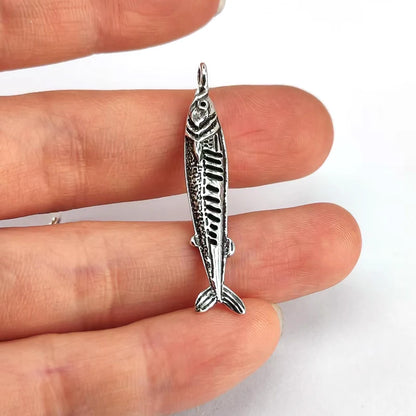Trendy 3D Sardine Fish Charms Set - DIY Zinc Alloy Animal Charms