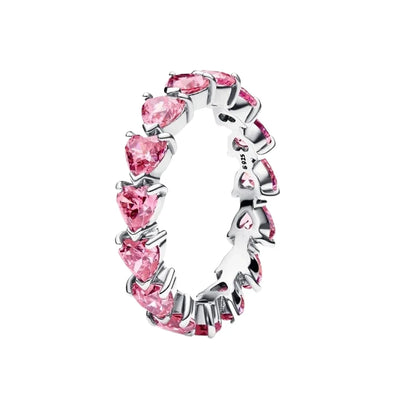 Original 925 Sterling Silver Heart Crown Bow Moon Ring with Colorful Crystal for Women Elegant Fine Jewelry Gift AMR057