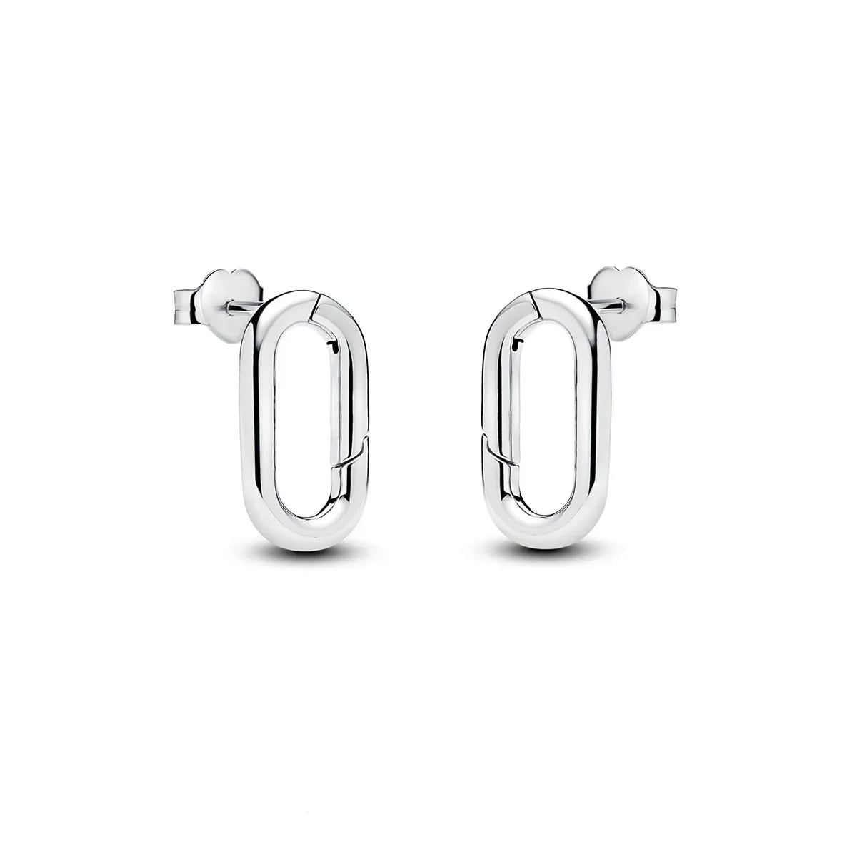 Elegant 925 Sterling Silver Heart Charm Earrings for Women AME066