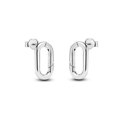 Elegant 925 Sterling Silver Heart Charm Earrings for Women AME066