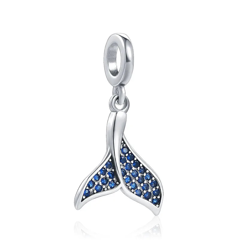 Yinyang Flower Clover Pendant 925 Silver Amulet for Bracelets DIY Jewelry Gift B863