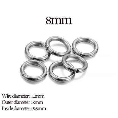 Stainless Steel Jump Rings Open Loops for DIY Jewelry Making 30 to 200 Pieces 1.2 x 8mm 200pcs