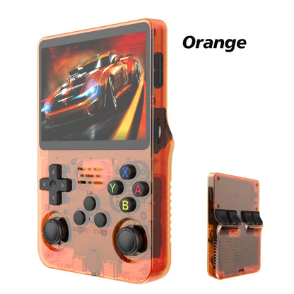 R36S Retro Handheld Game Console 128GB Linux 3.5 Inch IPS Screen Portable Pocket Player 2 Joystick 15000 Games Expandable 64GB 256GB Kid Gift
