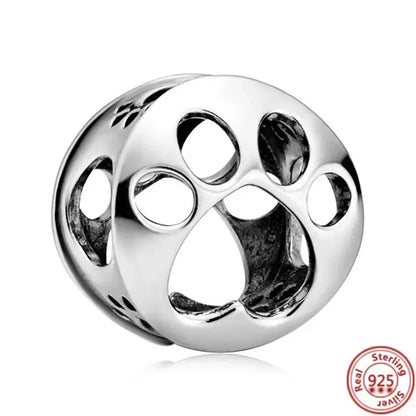 925 Sterling Silver Heart Family Tree Snowflake Animal Charms Beads for DIY Bracelet Women Jewelry Gift