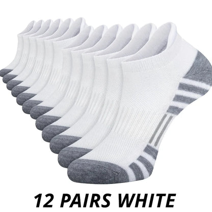 6 or 12 Pairs Men's Outdoor Gym Socks Soft Comfortable Ground-Grip Football Crew Socks Large Size