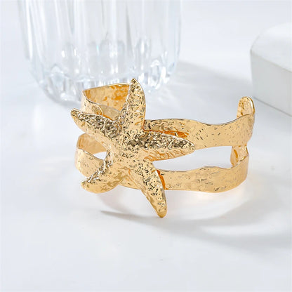 Vintage Metal Starfish Charm Bracelets for Women Beach Party Accessories