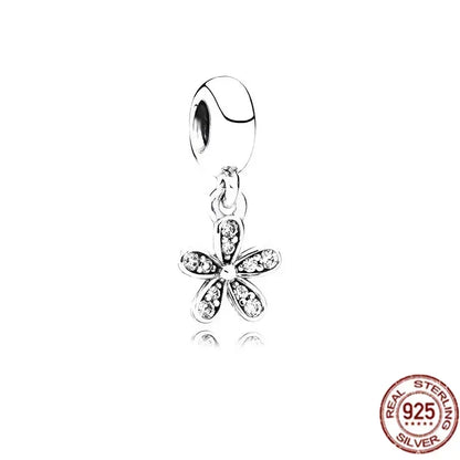 Original 925 Sterling Silver Linked Sister Hearts Openable Heart Locket Dangle Charm Beads for Necklace and Bracelet Jewelry