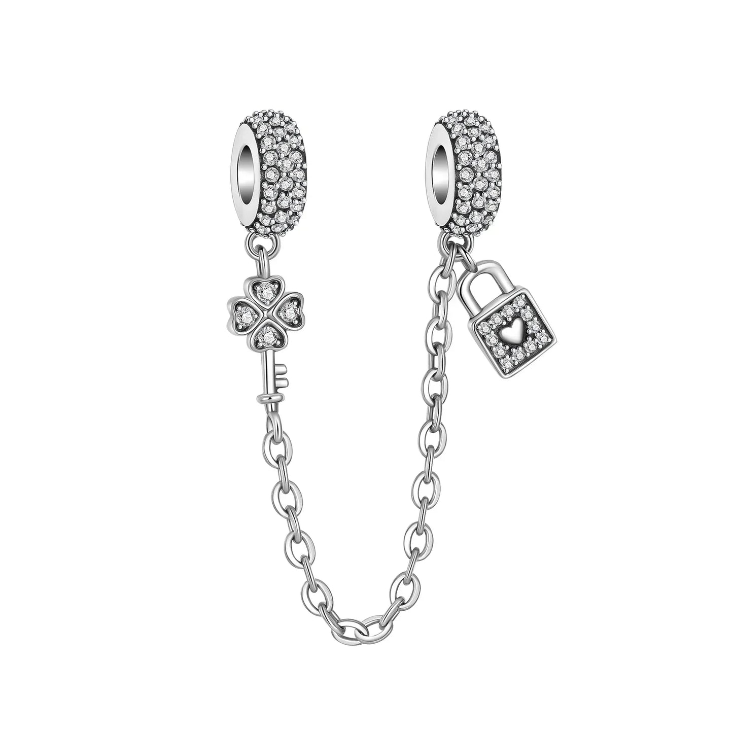 Original 925 Sterling Silver Heart Skull Necklace Ring and Cross Bracelet Set with Zircon Accents for Halloween and Valentine Gifts