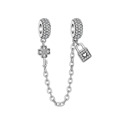 Original 925 Sterling Silver Heart Skull Necklace Ring and Cross Bracelet Set with Zircon Accents for Halloween and Valentine Gifts