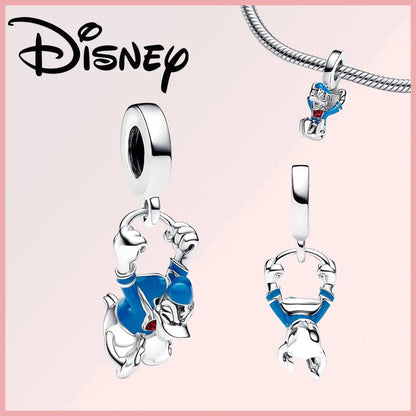 Disney 925 Sterling Silver Stitch Minnie Winnie Dangle