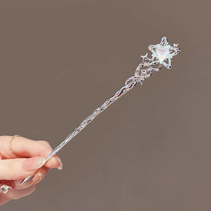 Elegant Chinese Tassel Hair Stick Floral Design Hairpin for Women