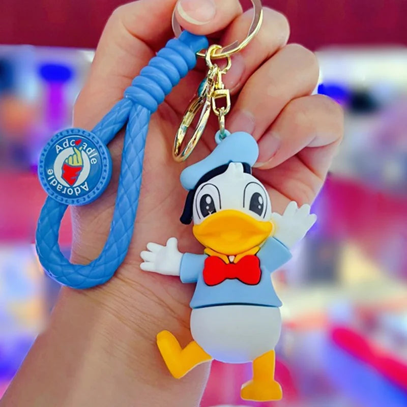 Kawaii Anime Disney Keychain Set Featuring Mickey Mouse, Minnie, Lilo & Stitch