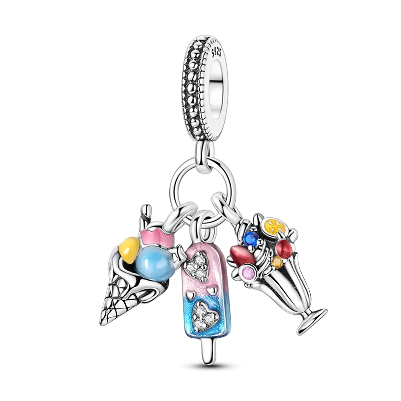925 Sterling Silver Sea Turtle Dangle Charm For Bracelet
