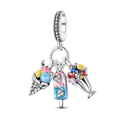 925 Sterling Silver Sea Turtle Dangle Charm For Bracelet