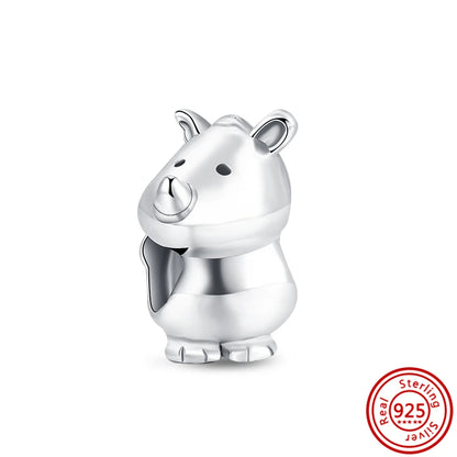 Silver Animal Hearts Infinity Crown Bead Charms Bracelet for Women 925 Sterling Silver Jewelry Y419