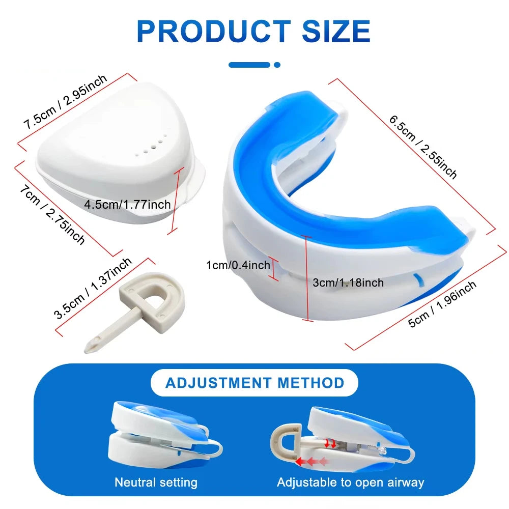 Adjustable Anti-Snoring Mouthguard for Nighttime Comfort and Bruxism Relief