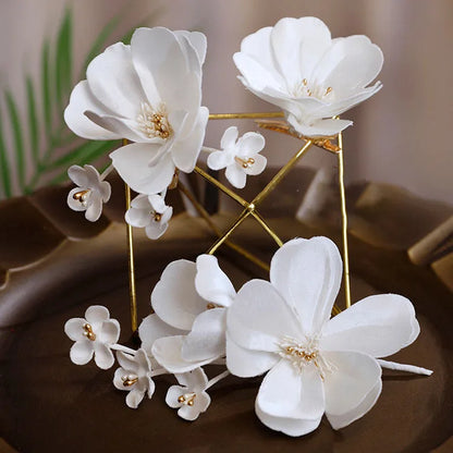 Romantic Handmade Flower Hairpins for Bridal Headdress and Wedding Hairwear