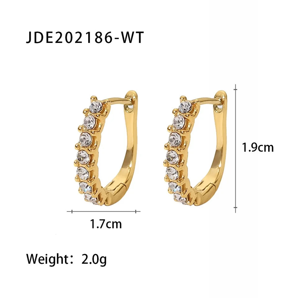 Youthway Stainless Steel Geometric Hoop Earrings Waterproof Fashion Jewelry for Women 2022