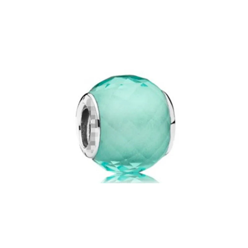 2025 Trendy 925 Silver Colorful Glass Beads for European Bracelets DIY Exquisite Jewelry