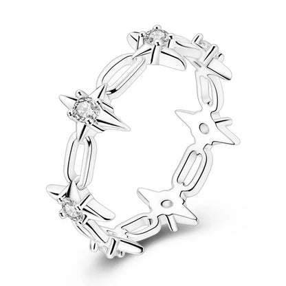 925 Silver Bow Ring with Zircon Bee Design for Women Mothers Day Gift Classic Fashion Jewelry Anniversary Birthday DIY Present for Mom