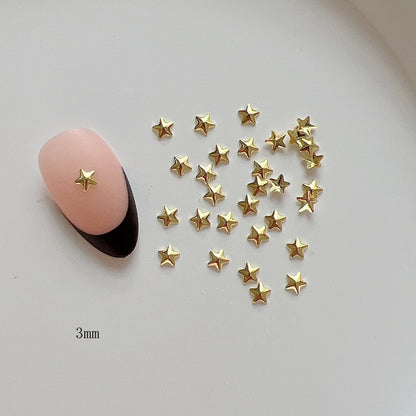 Nail Angel 3D Metal Mini Star Heart Square Bow Charm Set