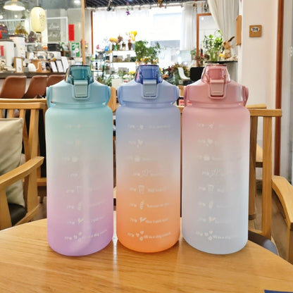2L 900ml Leakproof Motivational Water Bottle For Fitness