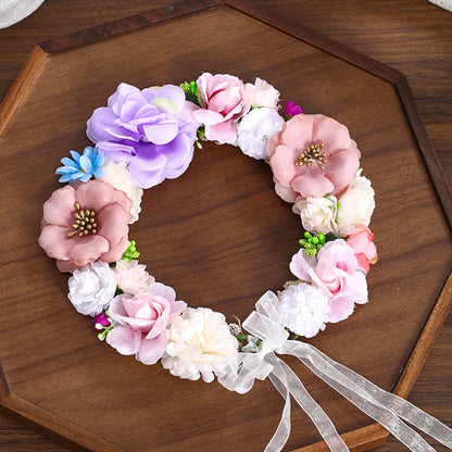 Elegant Floral Crown Headband for Women and Girls - Perfect Wedding and Festival Accessory