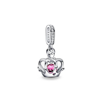 925 Silver Flower Bead Pendant for European Bracelet DIY Jewelry P989
