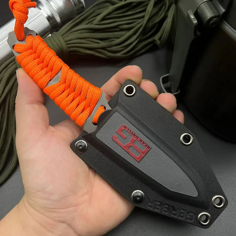1pc Multi-Purpose Outdoor Knife, EDC Pocket Knife, Fixed Blade with Scabbard