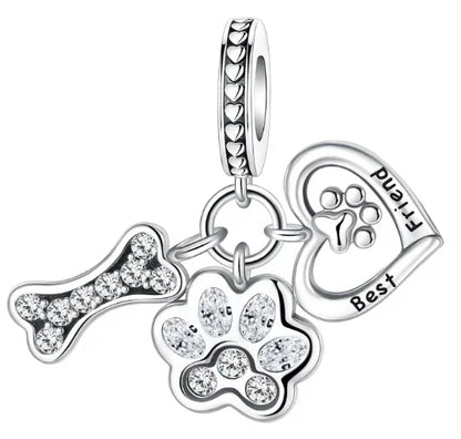 Sparkling Birthstone Heart Charm 925 Sterling Silver Pendant Bead for Mom DIY Jewelry Gift