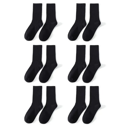 6/12 Pairs Middle Tube Socks For Men Casual Harajuku Fashion 5 pairs LLZ087