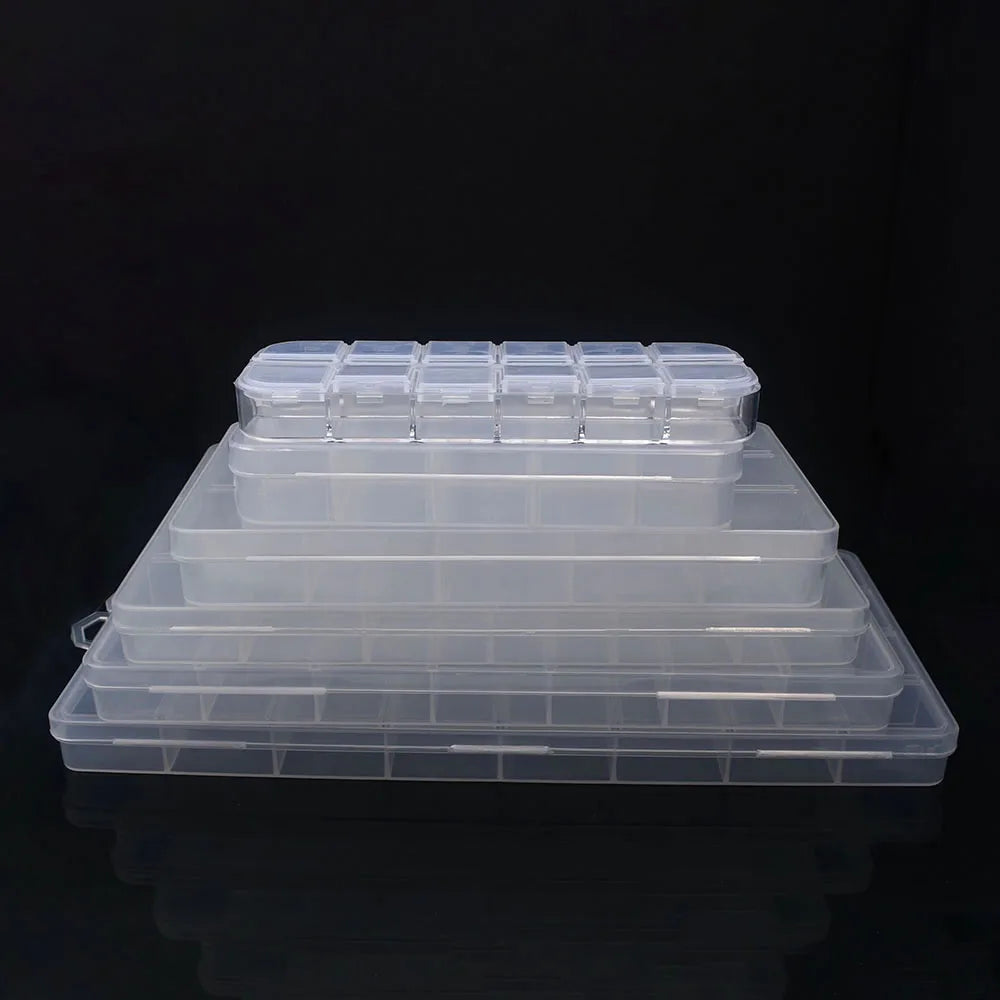 Ultimate Jewelry Organizer 6-32 Compartment Plastic Storage Box with Dividers for Beads and Crafts
