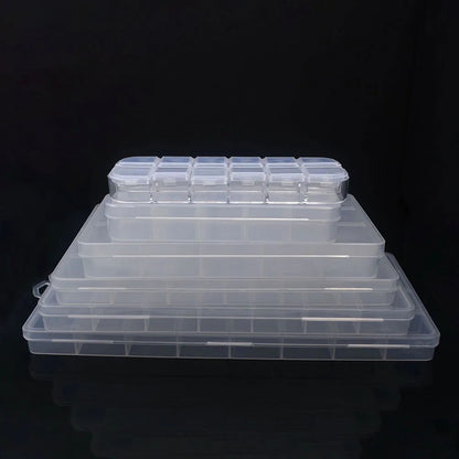 Ultimate Jewelry Organizer 6-32 Compartment Plastic Storage Box with Dividers for Beads and Crafts