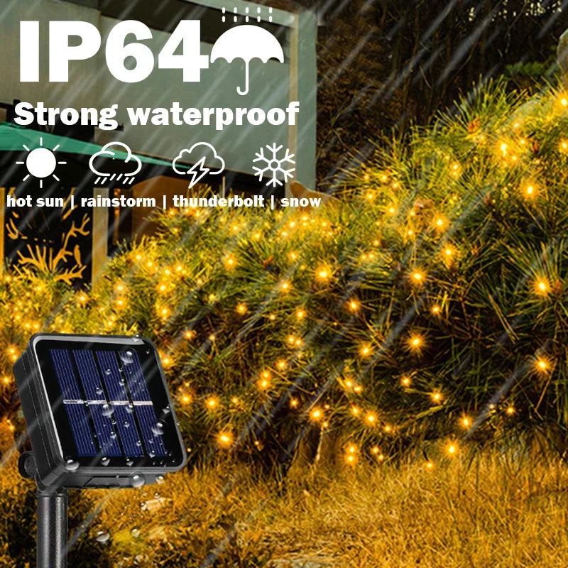 300LED Solar String Lights Outdoor Waterproof Fairy Lights