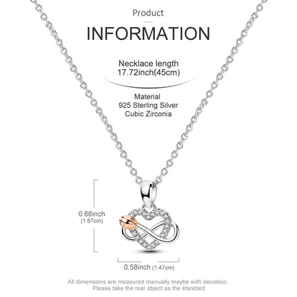Elegant 925 Sterling Silver Zircon Butterfly Heart Pendant Necklace for Women Anniversary Gift KTN074