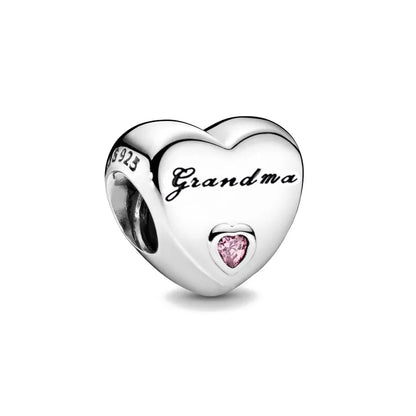 925 Sterling Silver Loving Grandma Family Tree Charm