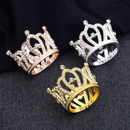 Elegant Gold and Silver Mini Flower Crown Tiara for Girls Bridal Doll Birthday Decor