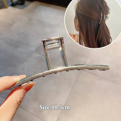 Geometric Metal Hair Claw Clips for Women Fashionable Zinc Alloy Hairpins